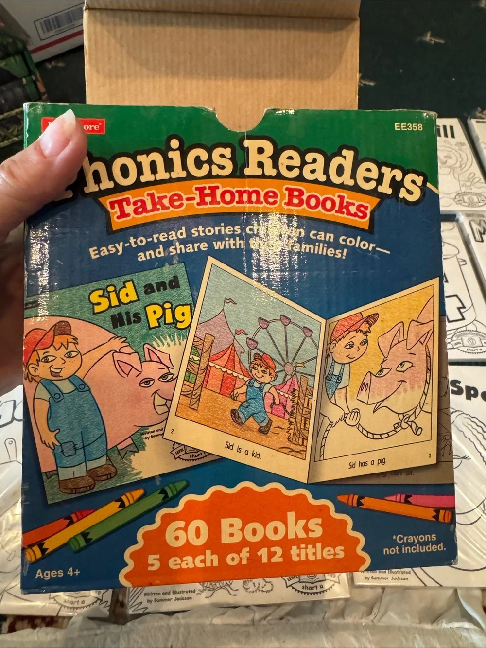 Phonics Readers Take-Home Books - Blue/Green Box - 60 Kids Books